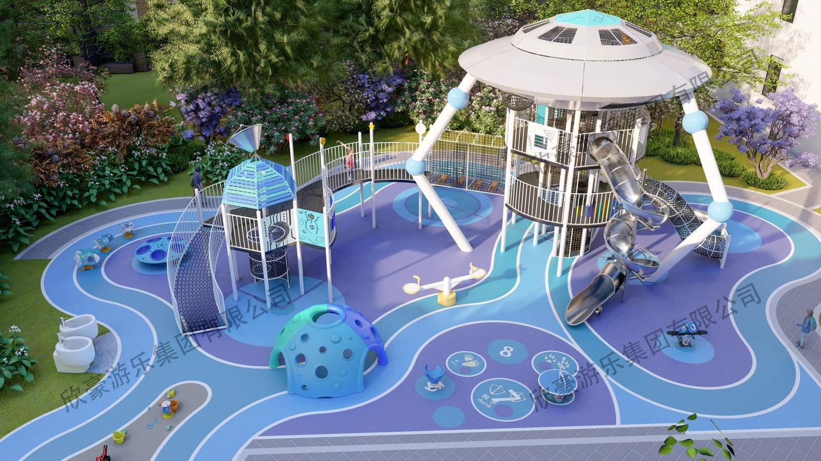 UFO 飞碟主题小区儿童乐园（造型效果图）
