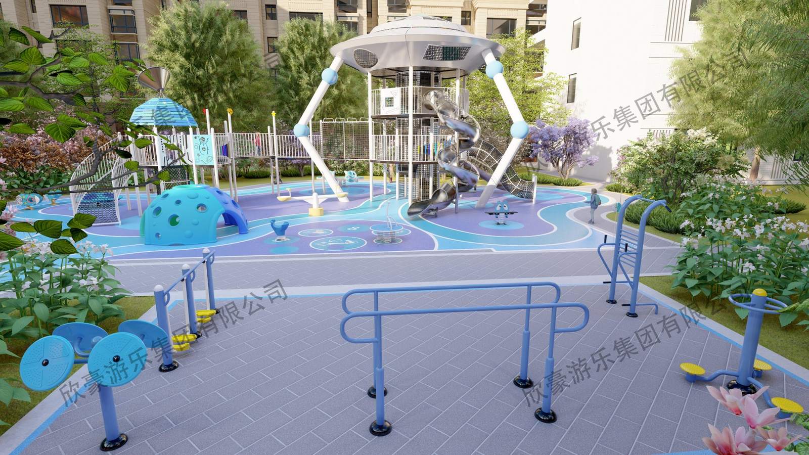 UFO 飞碟主题全龄活动场地（造型效果图）